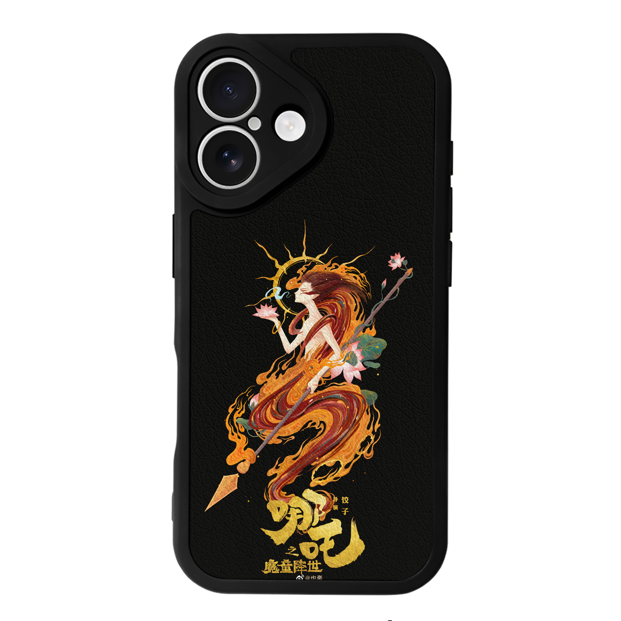 （画像用） Ne Zha 2 ナタ 魔童の大暴れ 【iPhone 16シリーズ対応】シリコンスマホケース（レザー調） 材質：シリコン